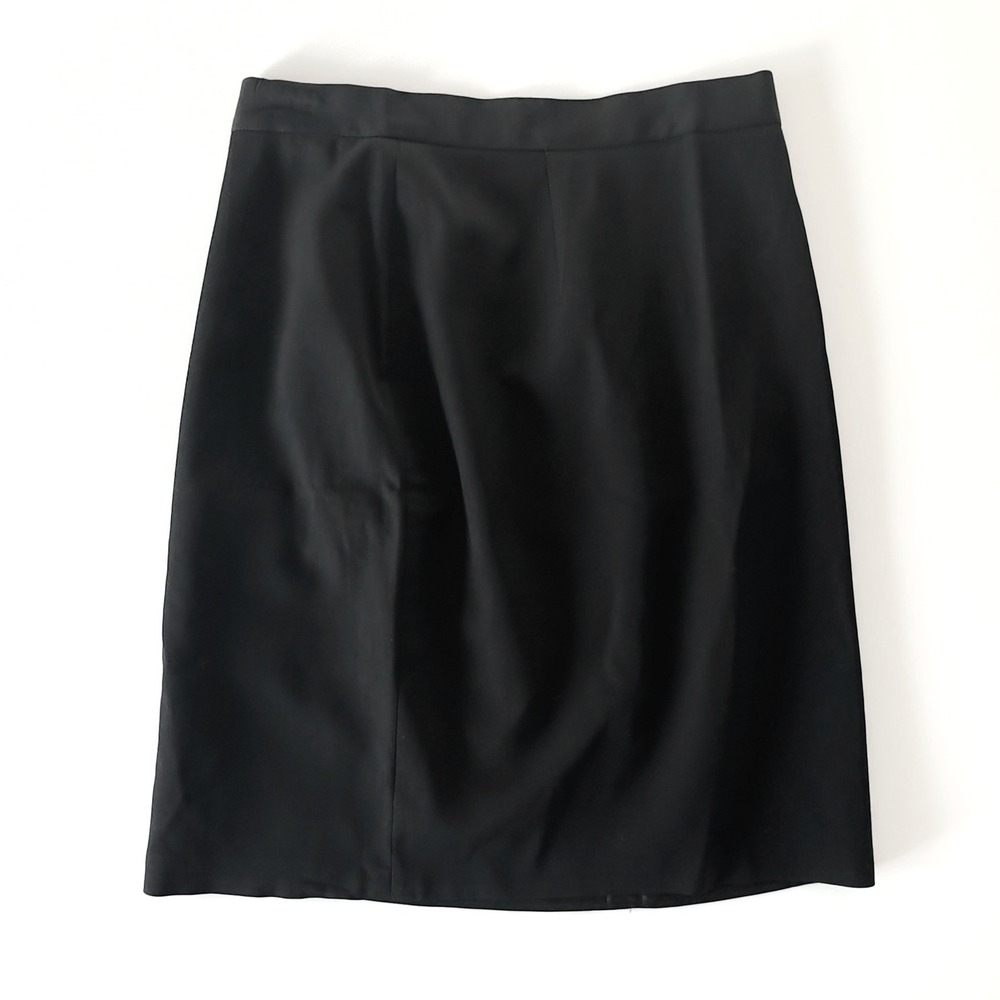 Vintage 90s Banana Republic Black Wool Pencil Skirt Made in Italy Size 6